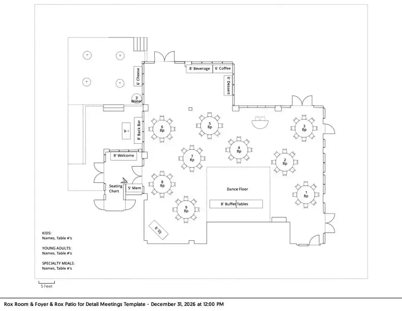 TCAA Rox Room Reception Template